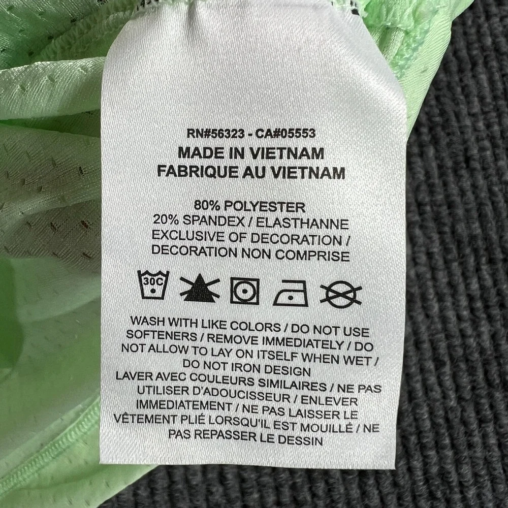 Nike Tank Trop Cropped Womens Large Green Sleeveless Active Workout Training New